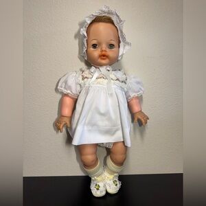 Vintage Ideal 1960s Baby Doll 22” Sleep Eyes + Complete Outfit